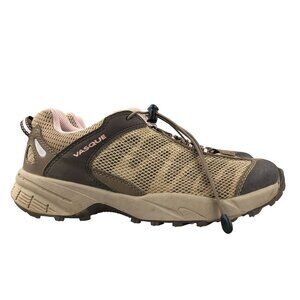 Vasque Youth Size 5M Brown Tan Faux Leather Quick Lace Breathable Hiking Shoes